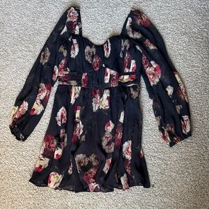 Express Floral Long Sleeve Women's Dress